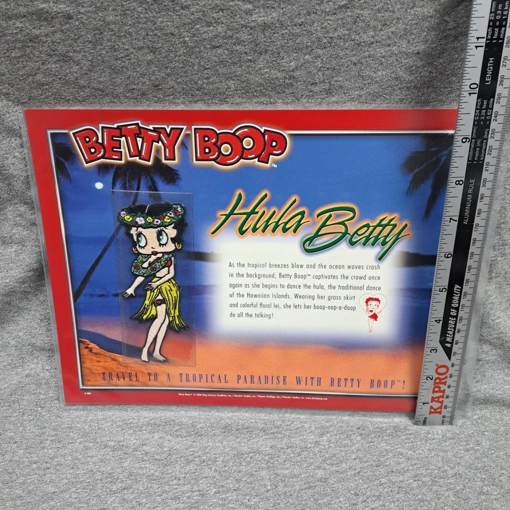 Betty Boop Patch Hula Betty Clothing Bag Patch Collectible Vintage‎ Hawaii New